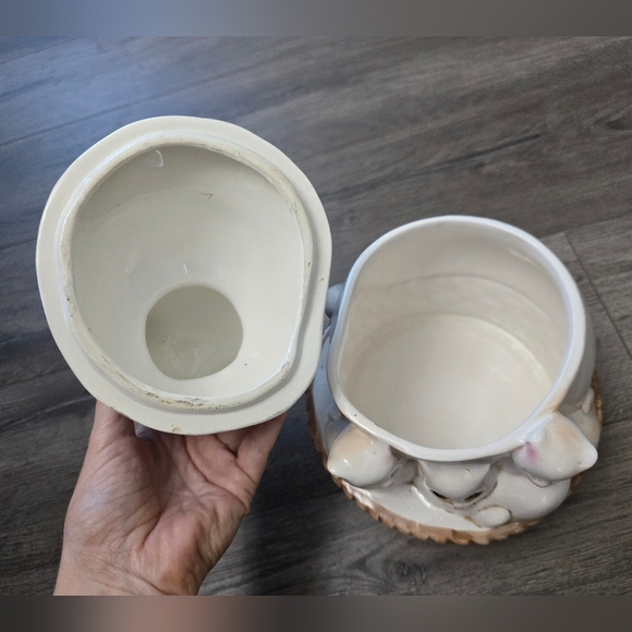 Vintage Mitger Ceramic Cat And Kittens In A Basket Cookie Jar Collectible Decor - Picture 2 of 5